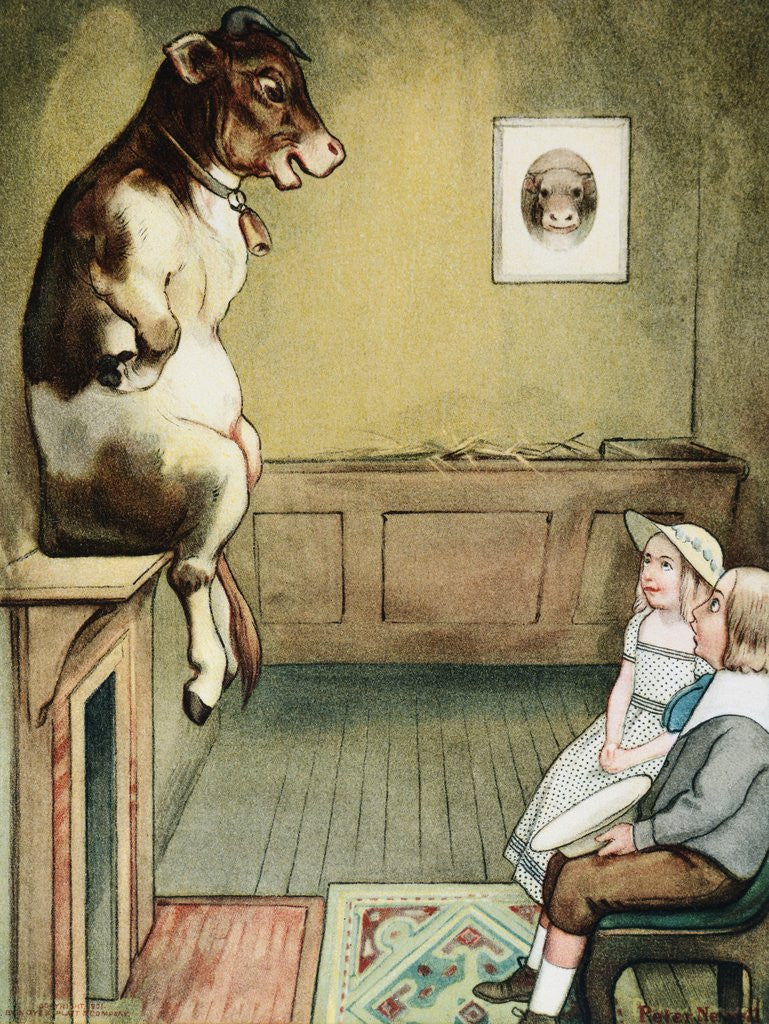 Detail of Mother Goose's Menagerie Book Illustration by Peter Newell