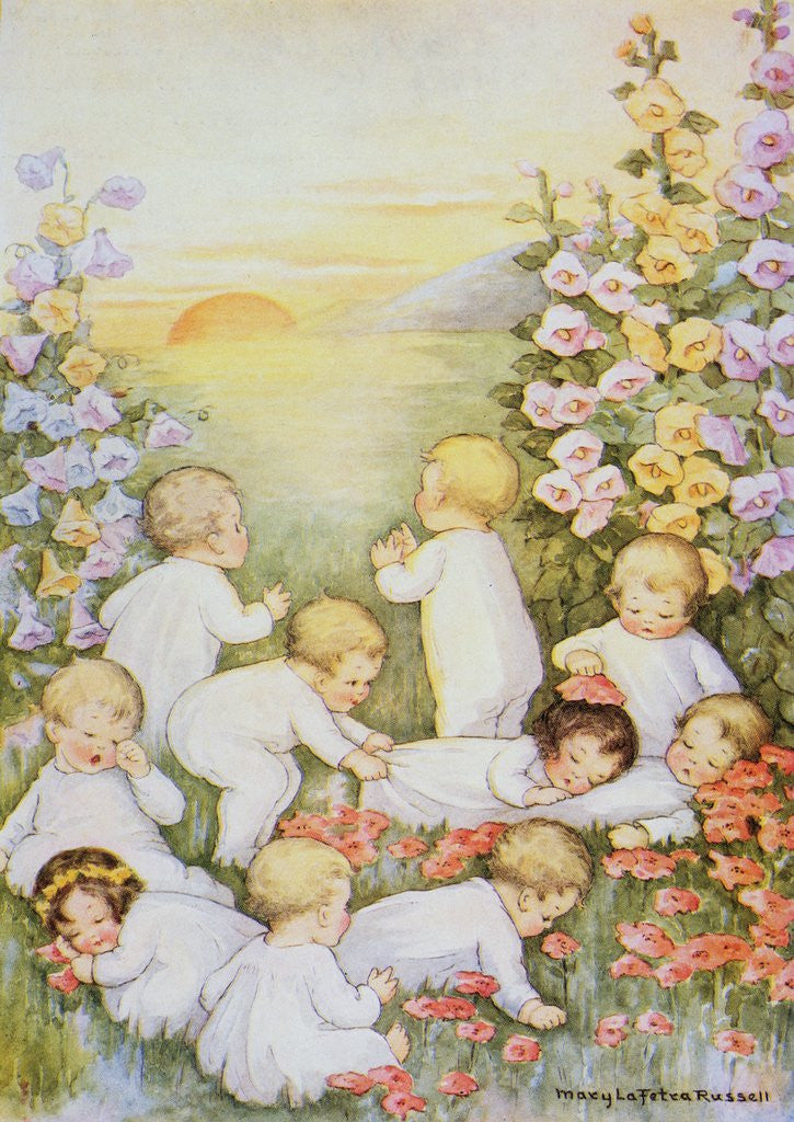 Detail of Little Homespun Songs and Verses Book Illustration by Mary LaFetra Russell