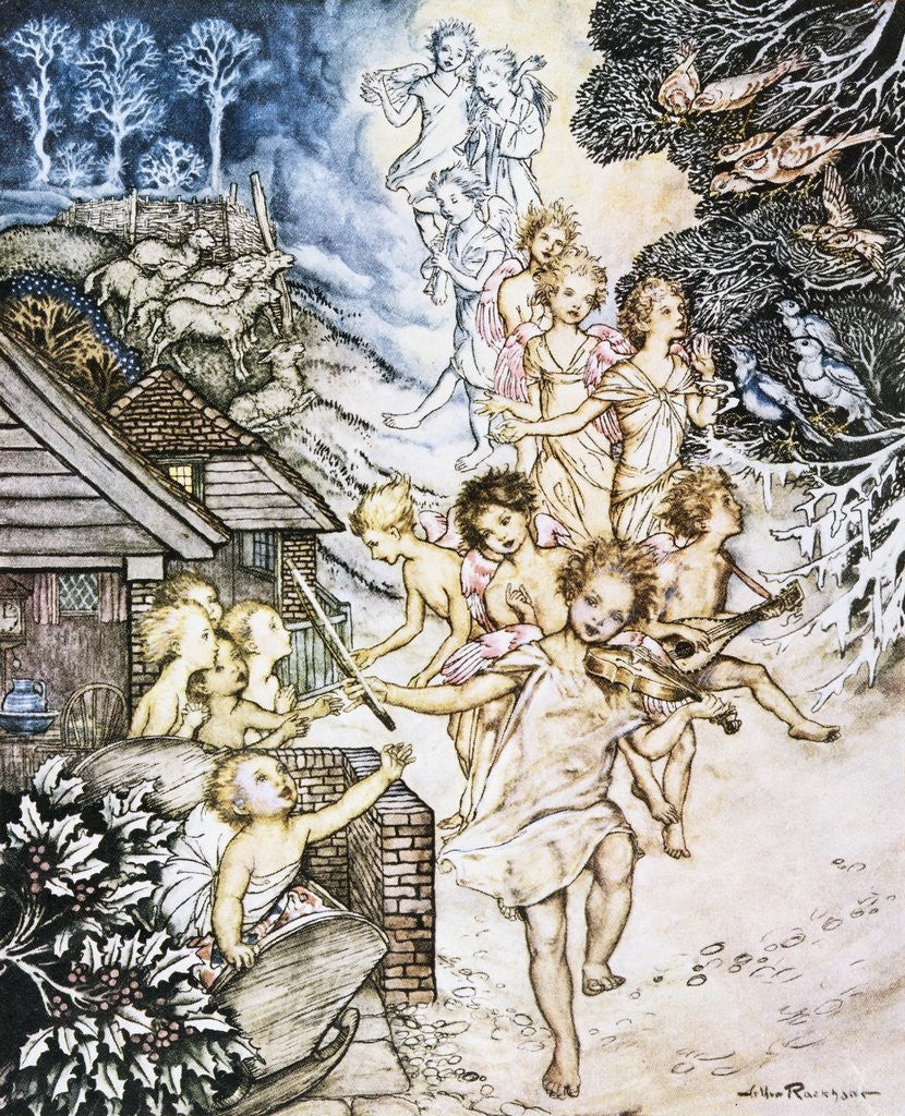Detail of To Bethlehem: A Christmas Masque by Arthur Rackham