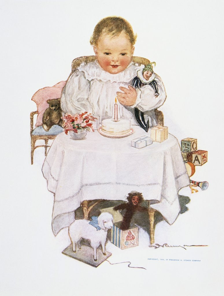 Detail of Illustration of a Baby by S.D. Runyon