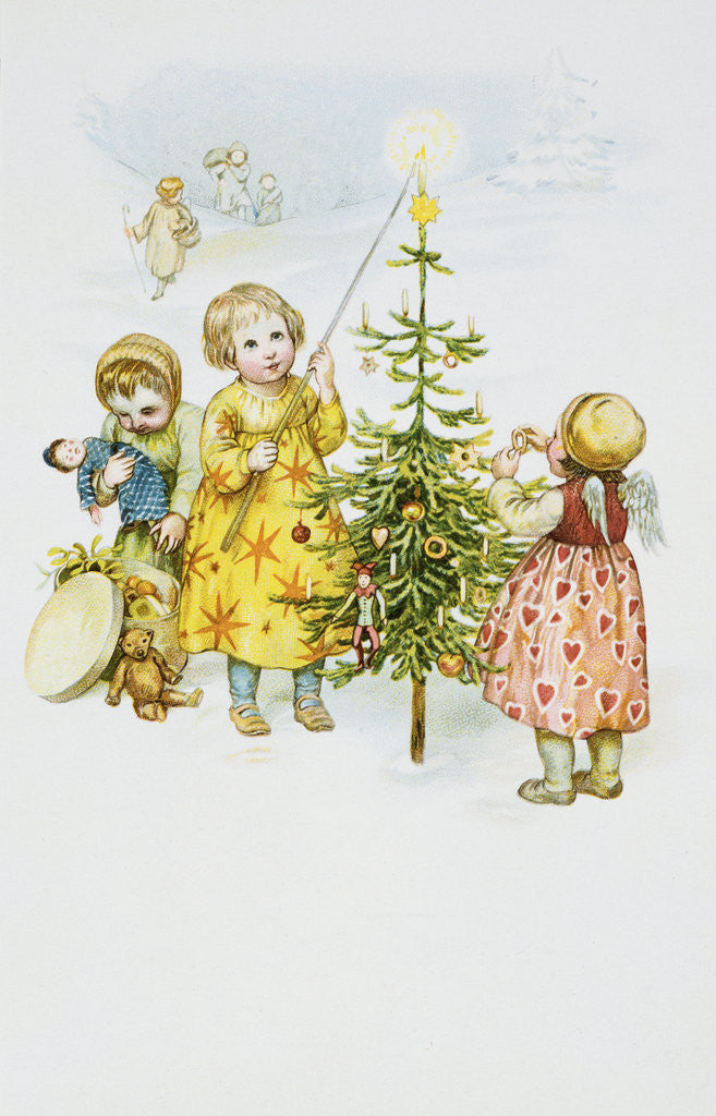 Detail of Christmas Postcard by Anonymous