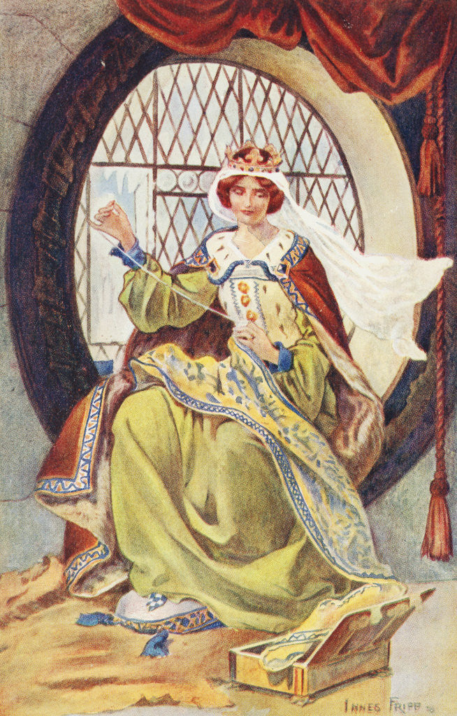 Detail of The Queen in the Ebony Window by Innes Fripp