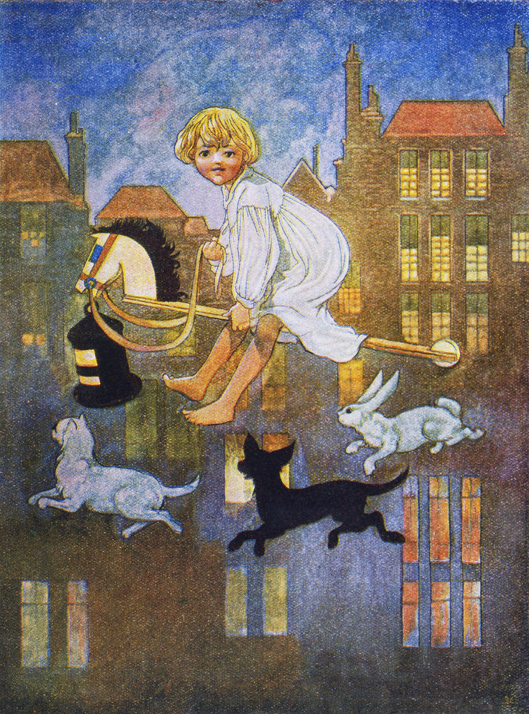 Detail of A-Hunting We Will Go Book Illustration by Anonymous