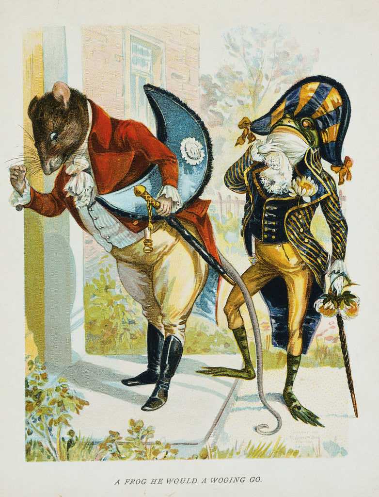 Detail of A Frog He Would A Wooing Go Illustration by Anonymous