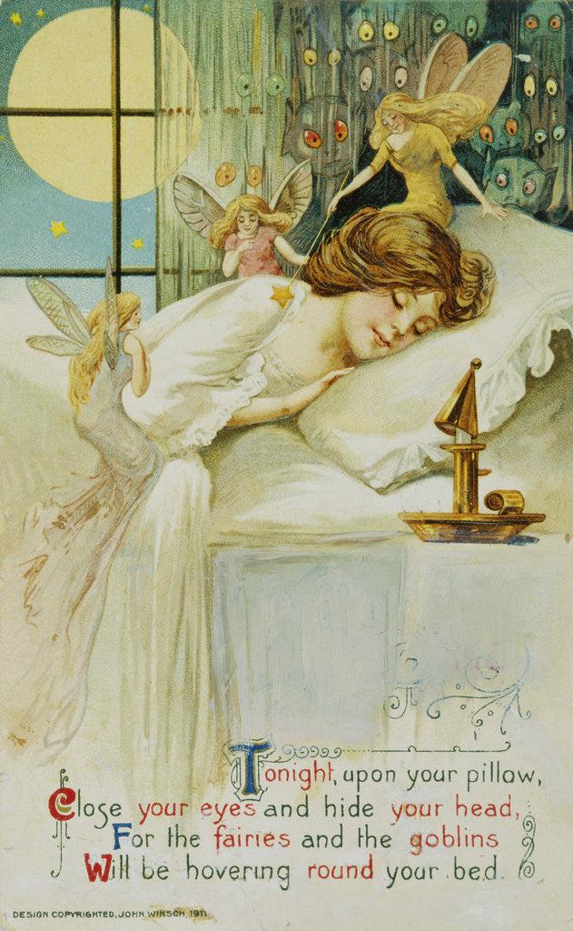 Detail of Halloween Time Postcard by Anonymous