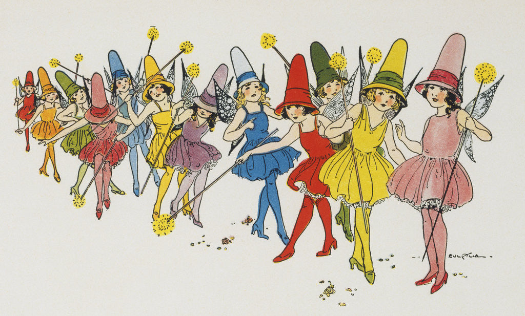 Detail of Book Illustration Depicting Fairies by Eulalie