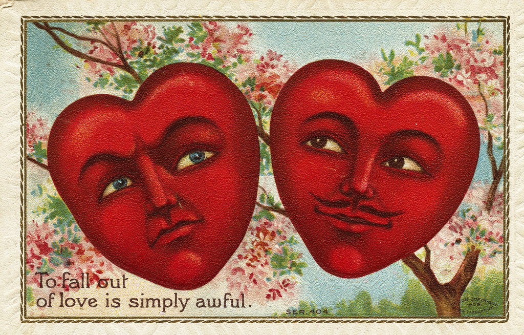 Detail of To Fall Out of Love Is Simply Awful Postcard by Anonymous