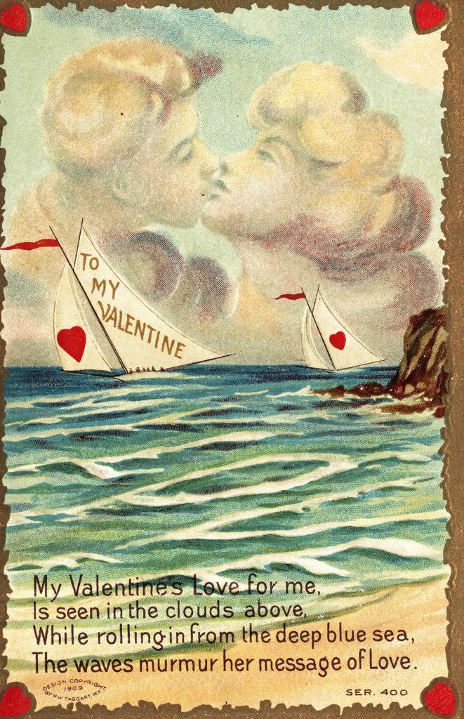 Detail of My Valentine's Love for Me Postcard by Anonymous