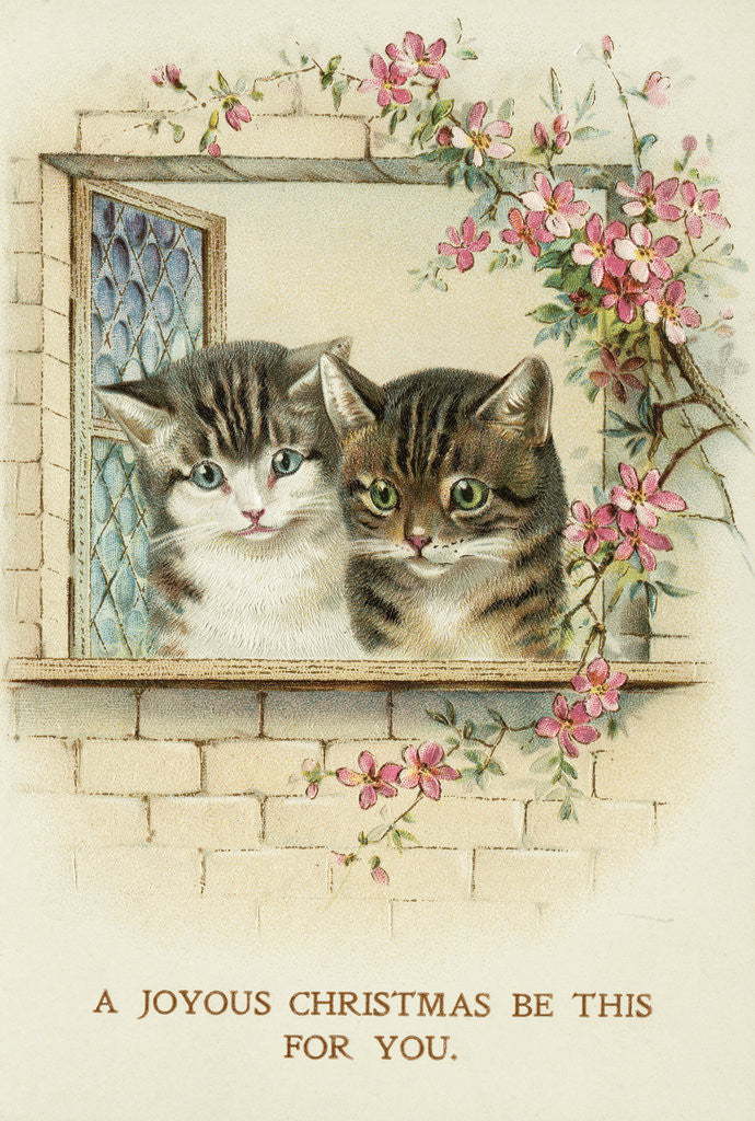 Detail of A Joyous Christmas Be This for You Postcard by Anonymous