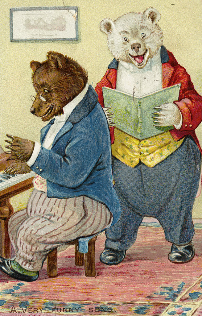 Detail of A Very Funny Song Postcard by Anonymous