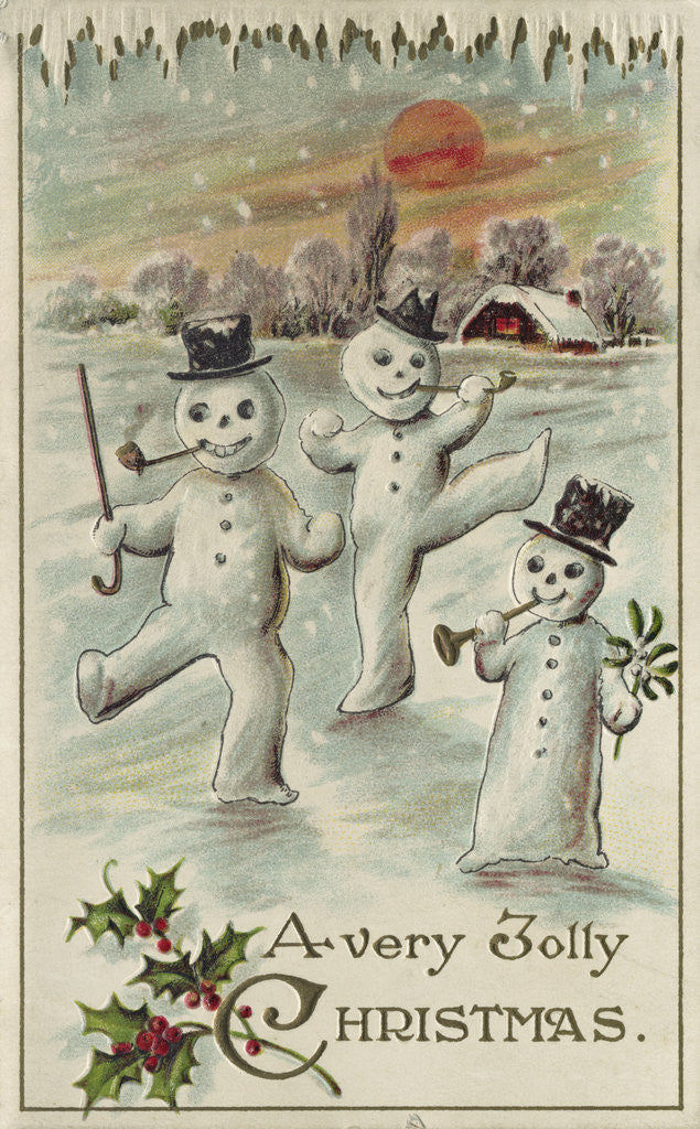 Detail of A Very Jolly Christmas Postcard by Anonymous