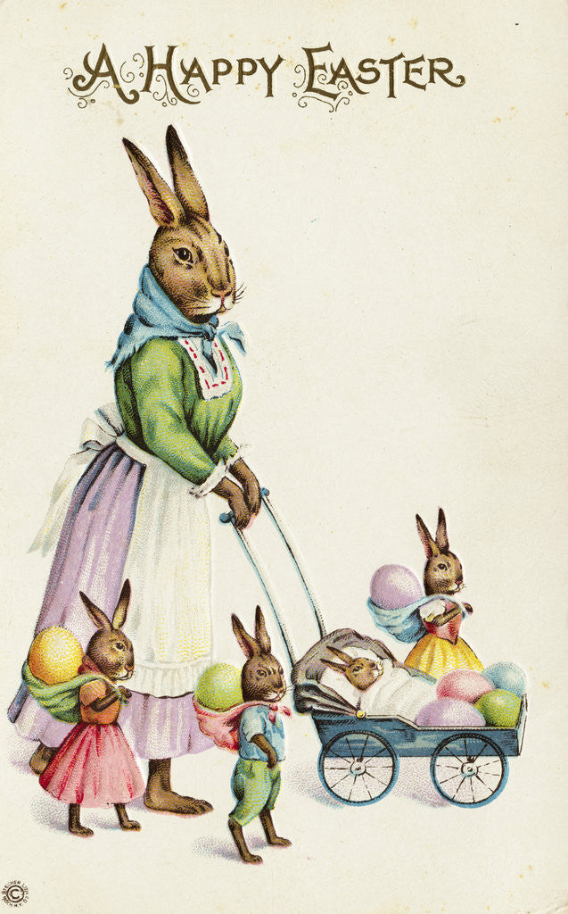 Detail of A Happy Easter Postcard by Anonymous