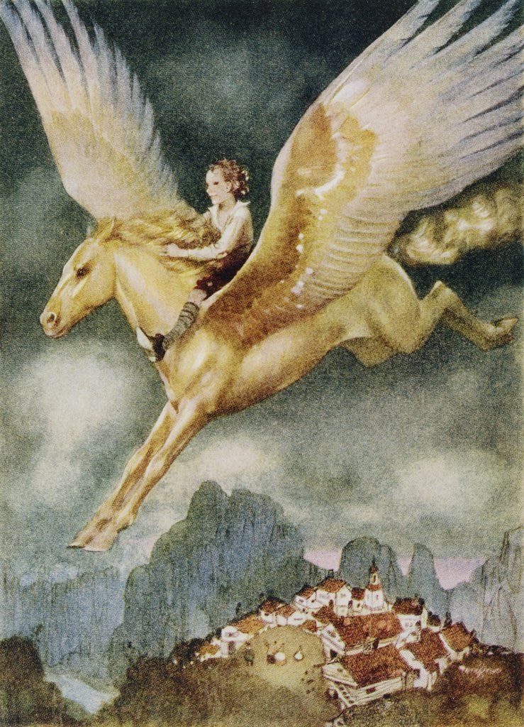 Detail of Little Rider from the Way-Away Land by Gustaf Tenggren