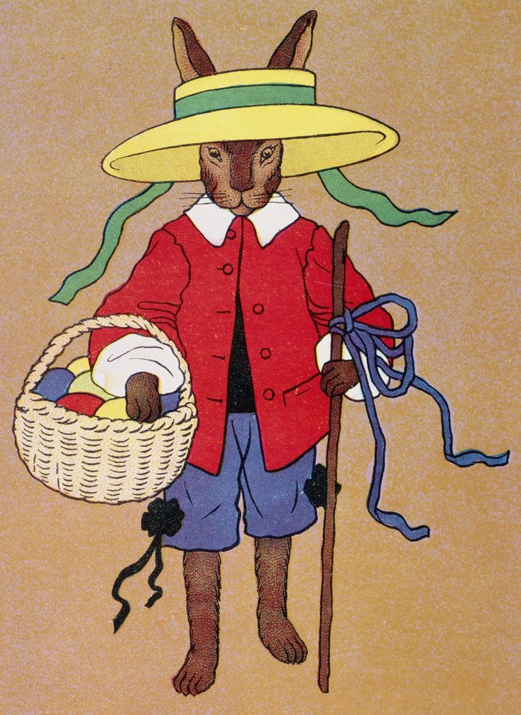 Detail of Italian Book Illustration of the Easter Rabbit by Anonymous