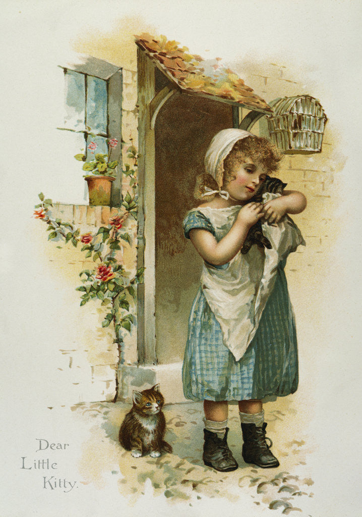 Detail of Dear Little Kitty Illustration by Anonymous