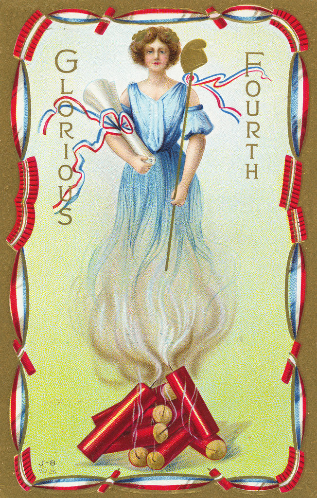 Detail of Glorious Fourth Postcard by Anonymous