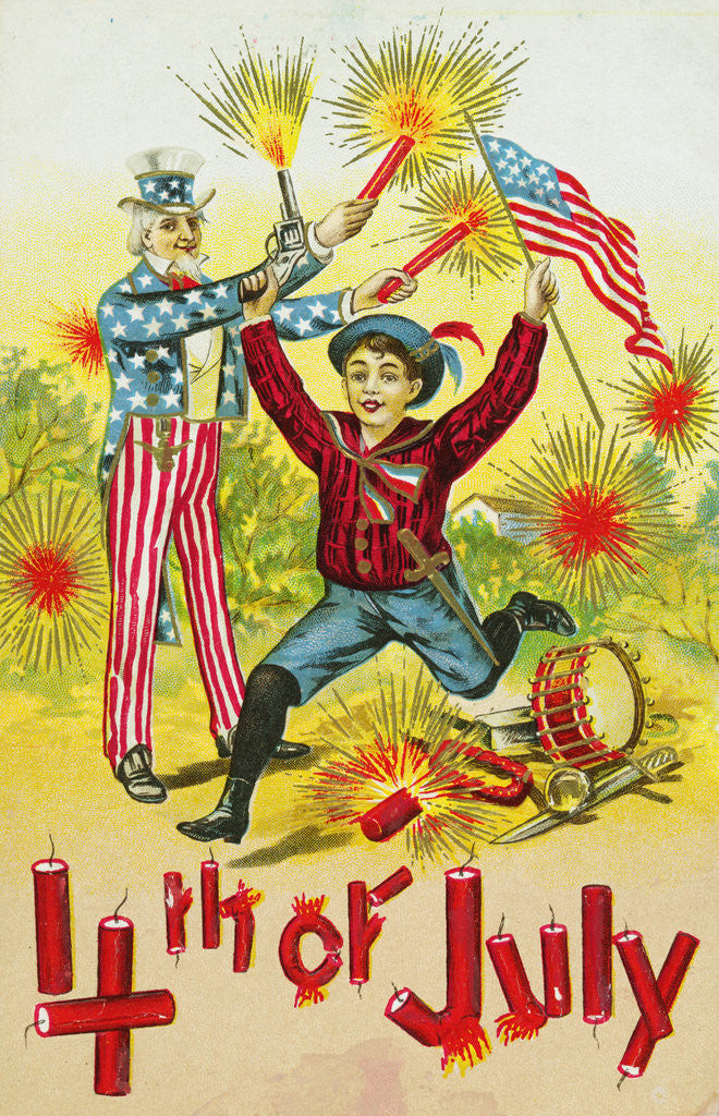 Detail of 4th of July Postcard by Anonymous