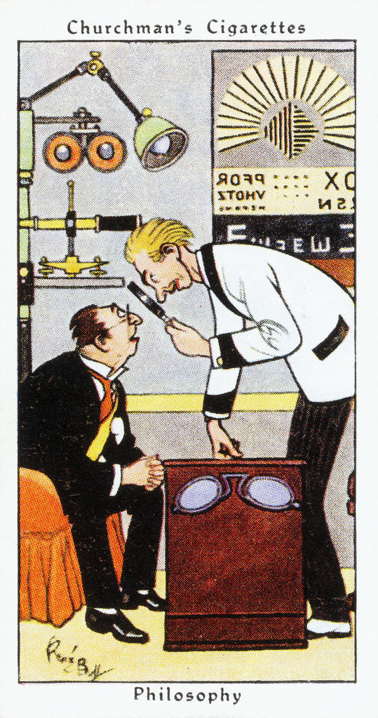 Detail of Philosophy Churchman's Cigarettes Trade Card by Anonymous