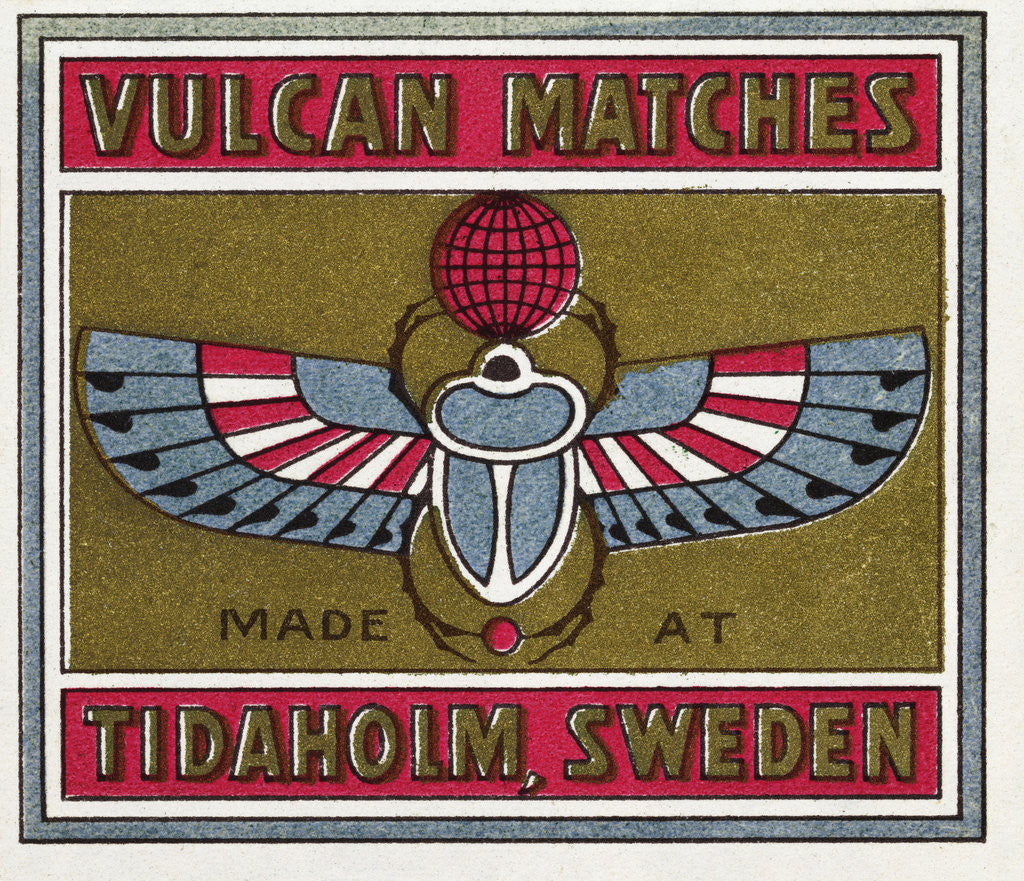 Detail of Vulcan Matches Matchbox Labels by Corbis