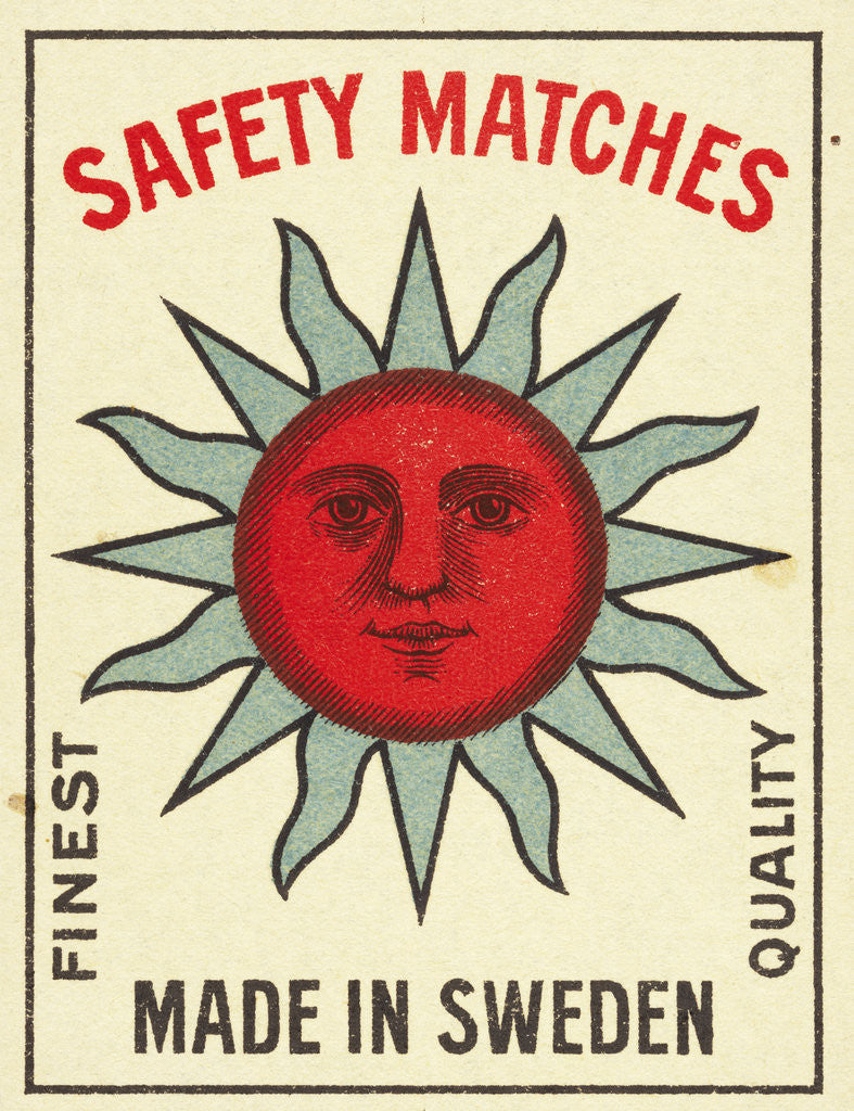 Detail of Safety Matches Matchbox Labels by Anonymous