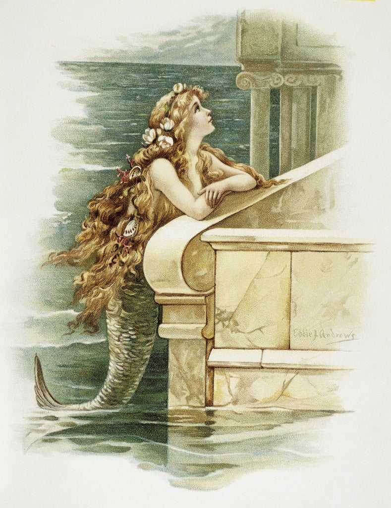 Detail of The Little Mermaid Illustration by Eddie J. Andrews