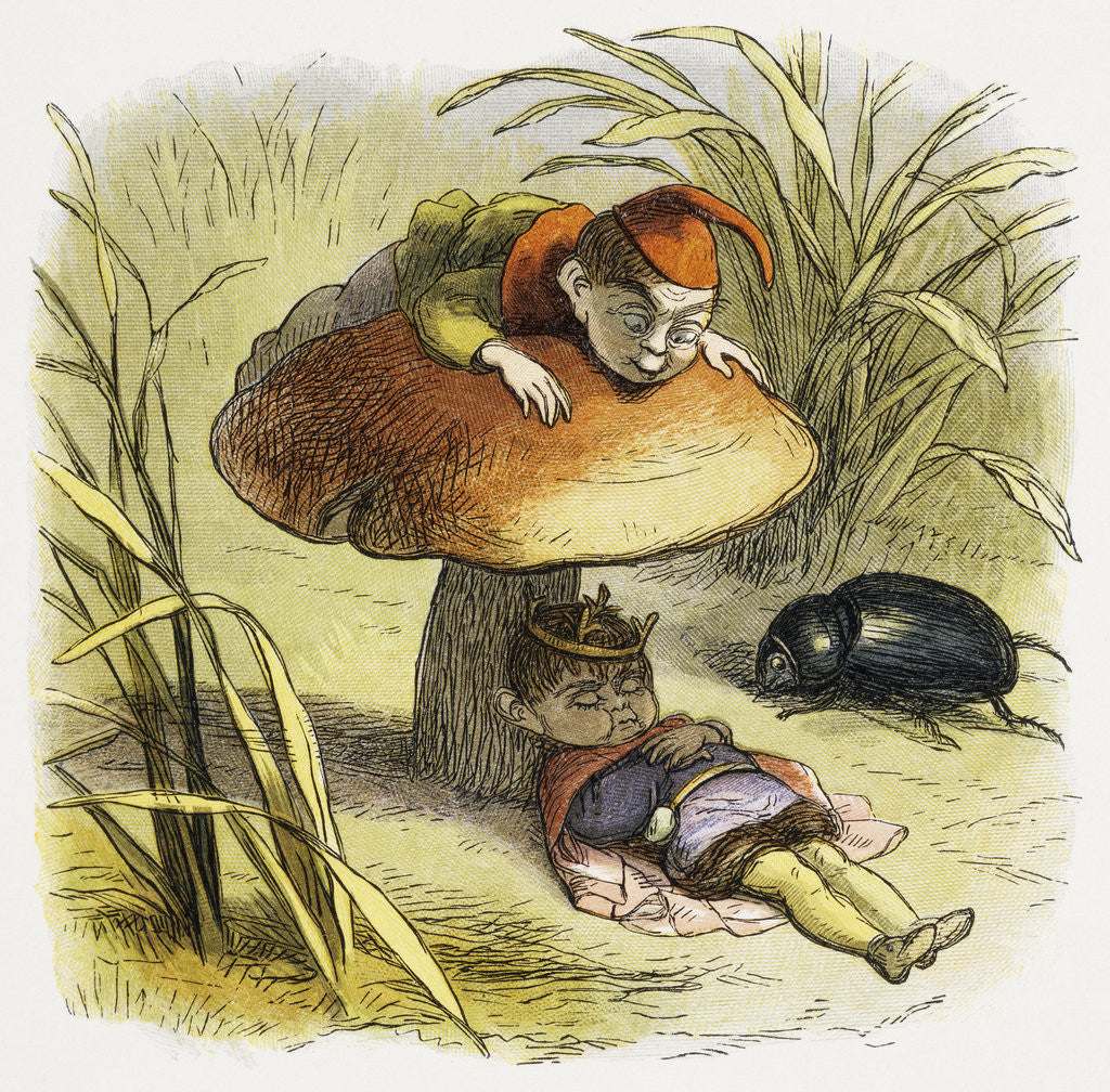 Detail of The Elf-King Asleep Illustration by Richard Doyle