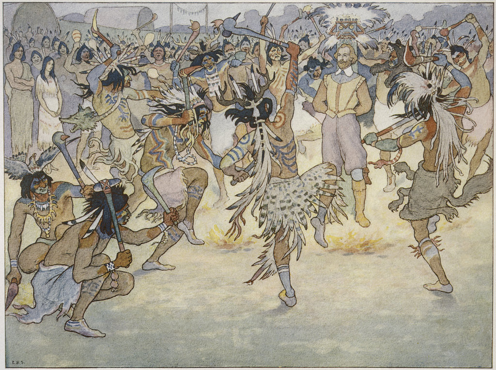 Detail of Illustration of Captain John Smith in Captivity by E. Boyd Smith