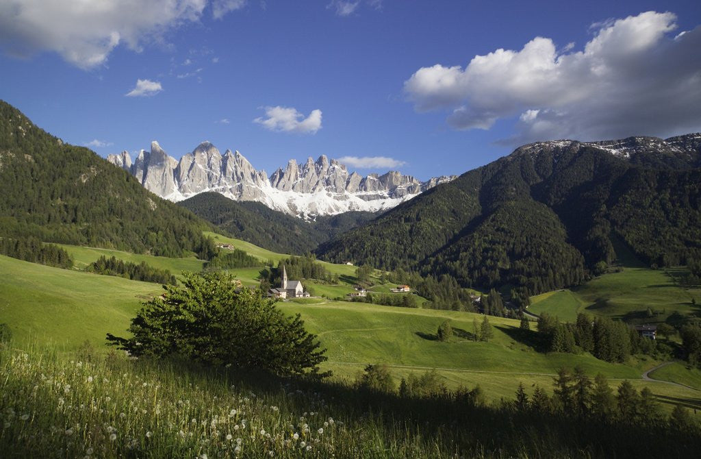 Detail of St. Maddalena Church in Val di Funes by Corbis
