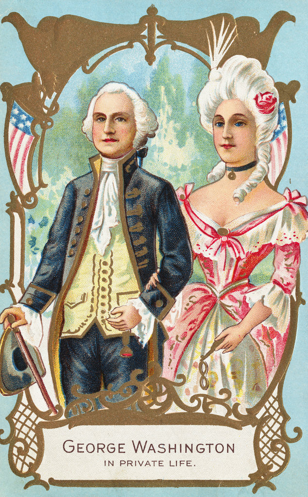 Detail of George Washington in Private Life Postcard by Anonymous