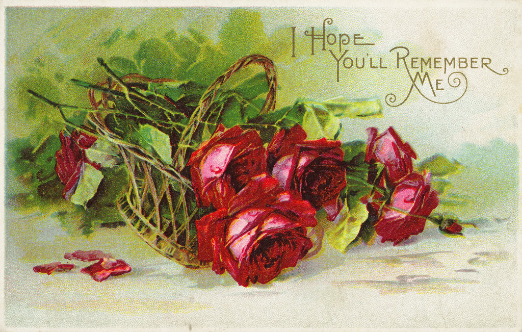 Detail of I Hope You'll Remember Me Postcard by Anonymous