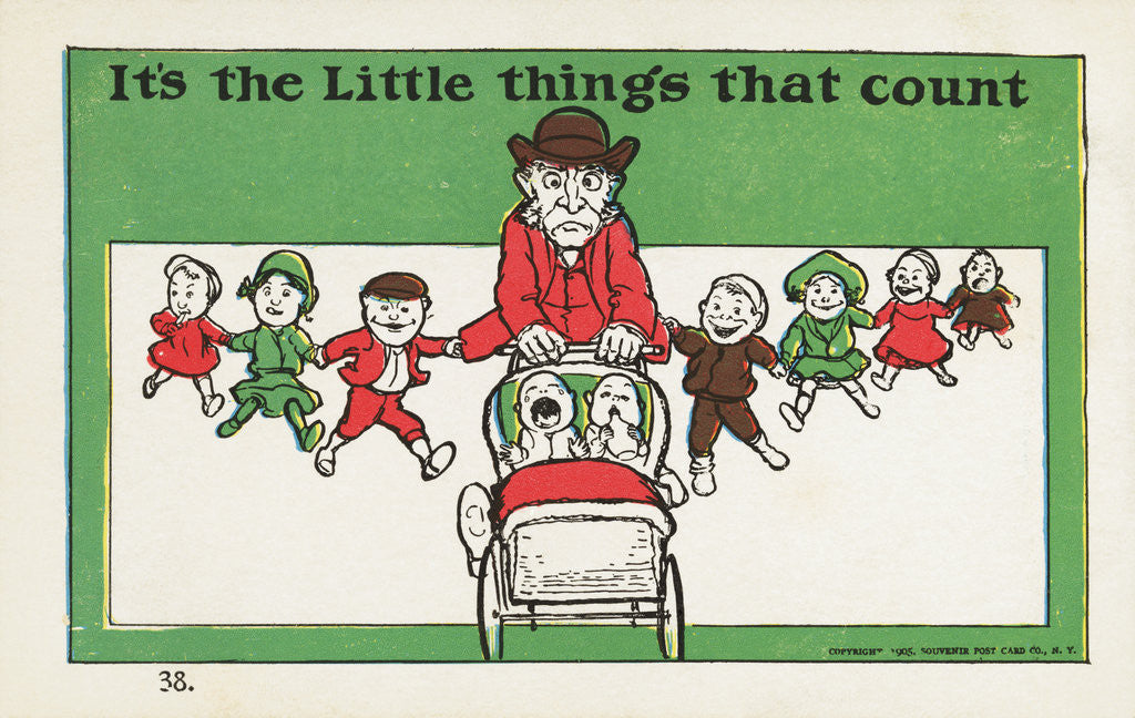 Detail of It's the Little Things that Count Postcard by Corbis
