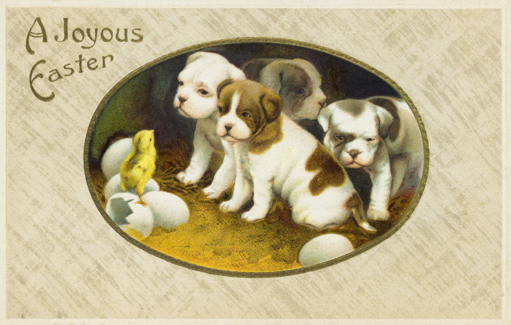 Detail of A Joyous Easter Postcard by Anonymous