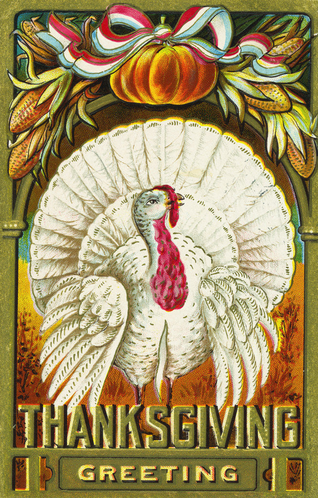 Detail of Thanksgiving Greeting Postcard by Anonymous