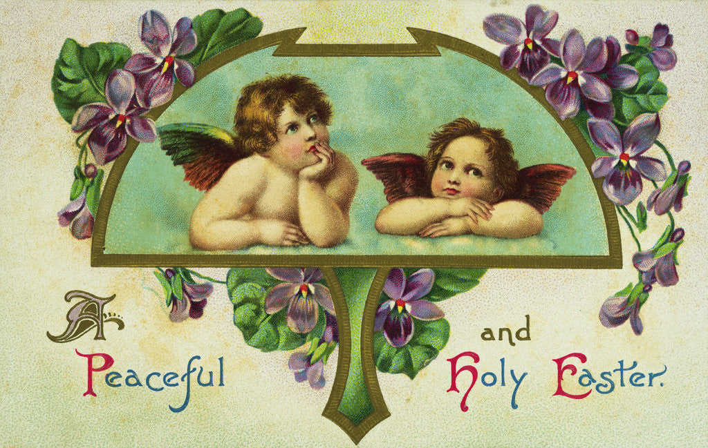 Detail of A Peaceful and Holy Easter Postcard by Anonymous