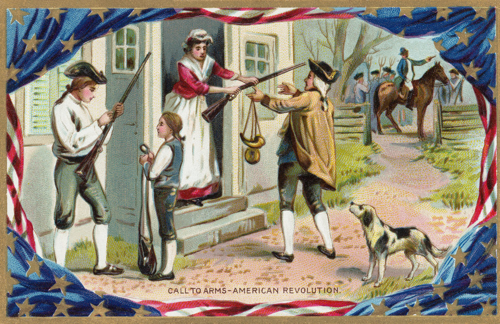 Detail of Call to Arms-American Revolution Postcard by Corbis