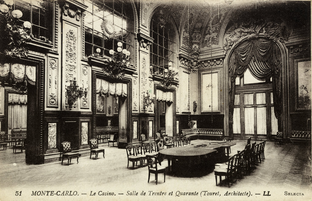 Detail of Monte-Carlo - Le Casino Postcard by Anonymous