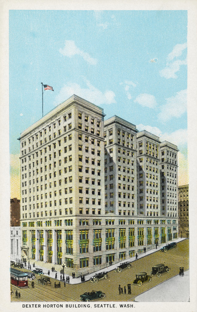 Detail of Dexter Horton Building, Seattle, Wash. Postcard by Anonymous