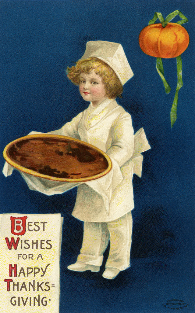 Detail of Best Wishes for a Happy Thanksgiving Postcard by Anonymous