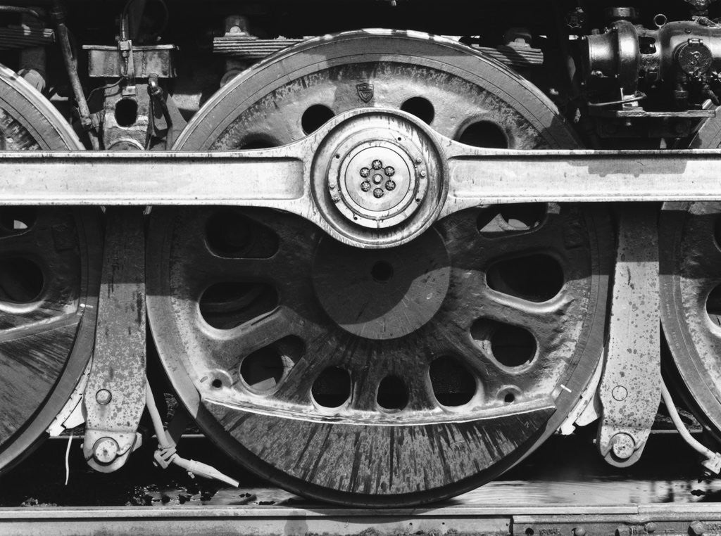 Detail of Roller Bearing Rod & Driver, C&O 614 from the Railroad Series by Gordon Osmundson