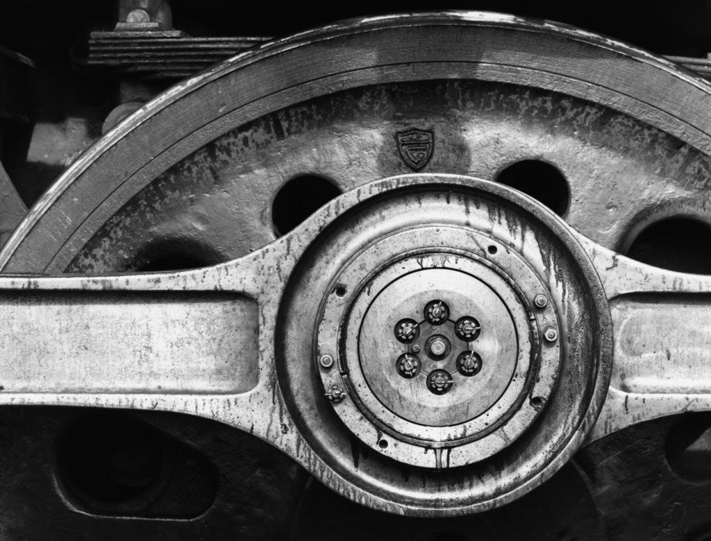 Detail of Roller Bearing Rod and Driver, C&O 614 from the Railroad Series by Gordon Osmundson