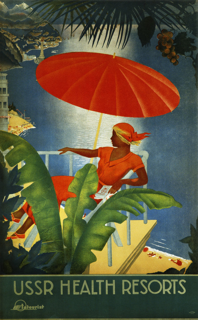 Detail of USSR Health Resorts Intourist Travel Poster by Corbis