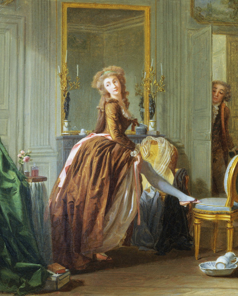 Detail of An Elegant Woman Dresses by Michel Garnier