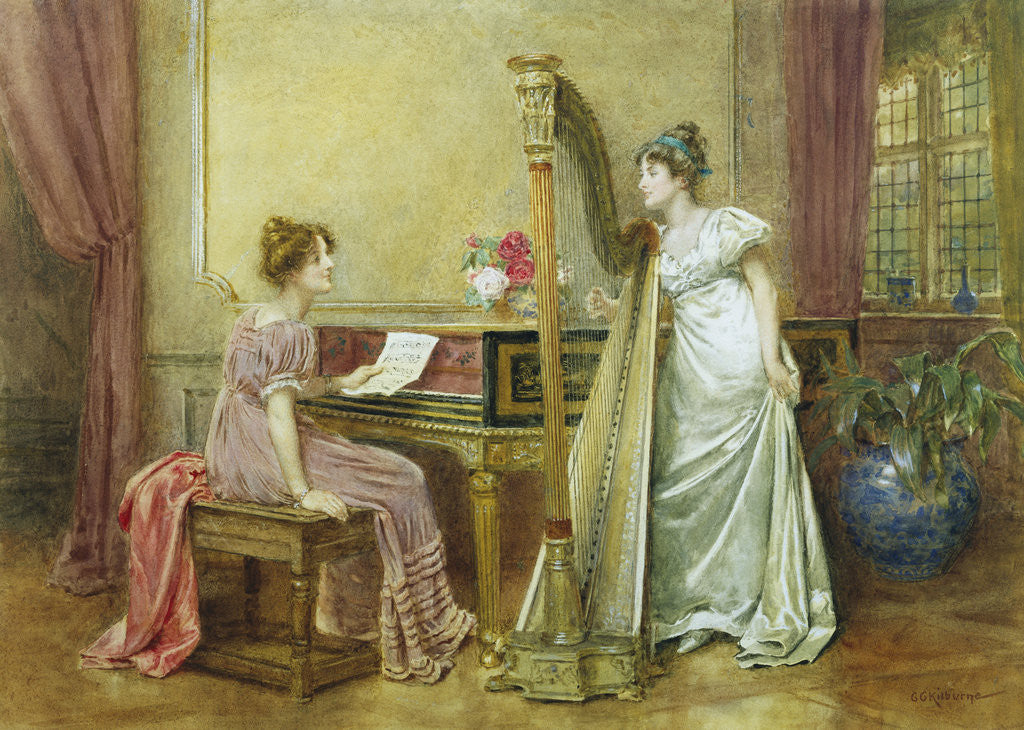 Detail of The Rehearsal by George Goodwin Kilburne
