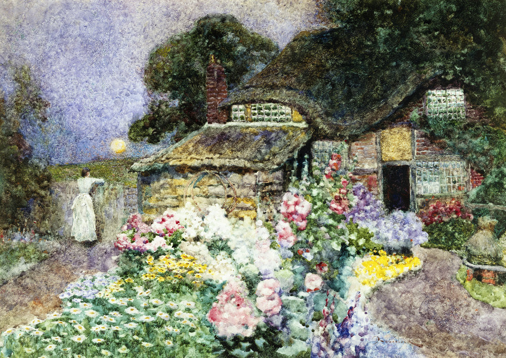 Detail of A Cottage Garden at Sunset by David Woodlock