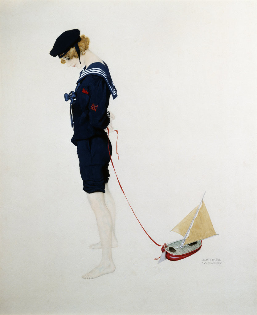 Detail of A Sailor Girl by Raphael Kirchner