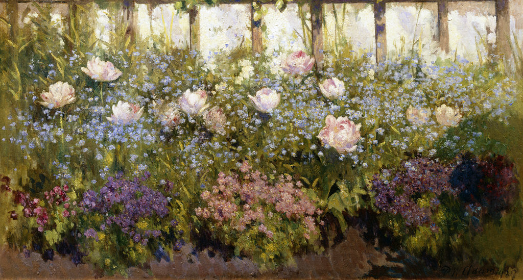 Detail of Herbacious Border by Patrick William Adam