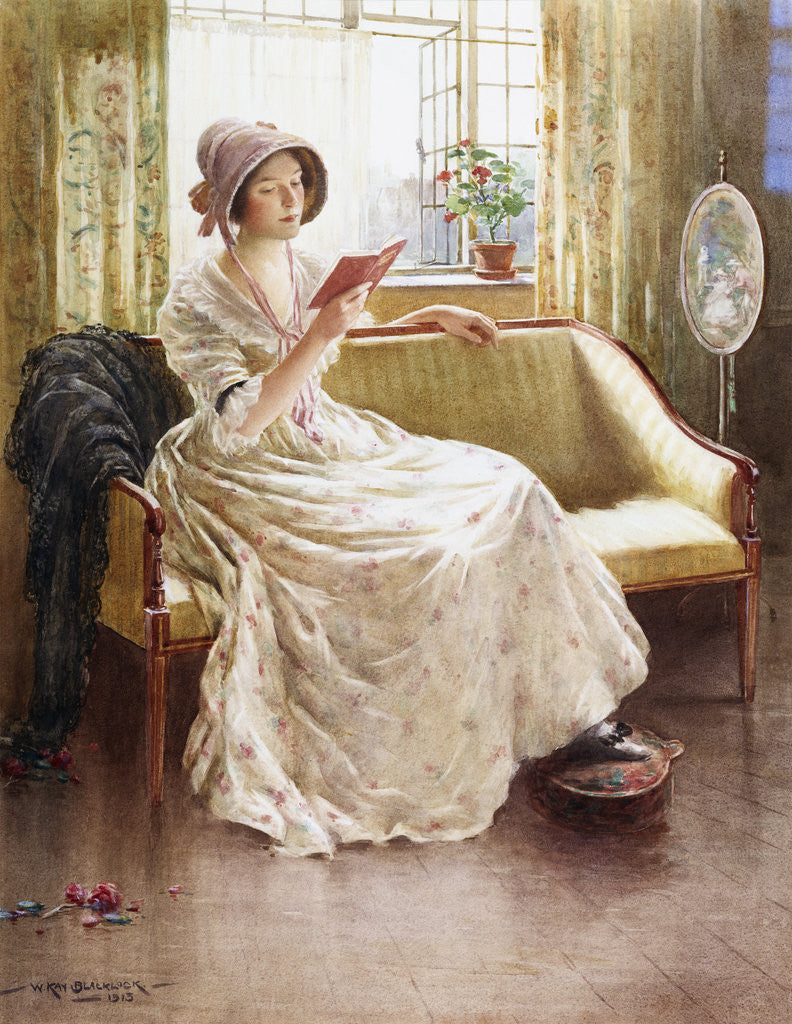 Detail of A Quiet Read by William Kay Blacklock