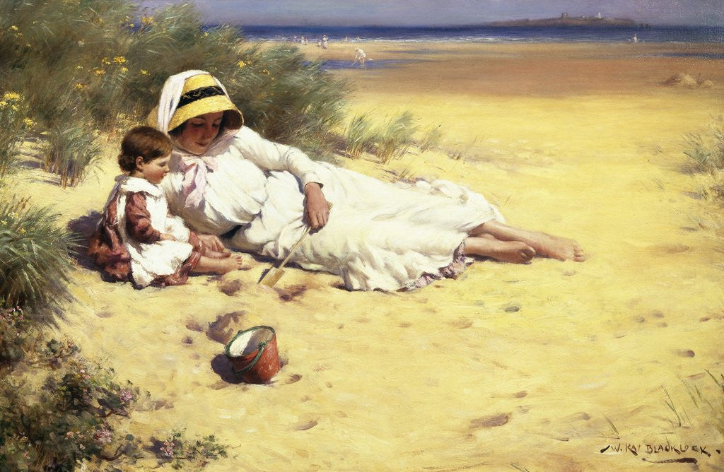 Detail of Playing with Mother by William Kay Blacklock