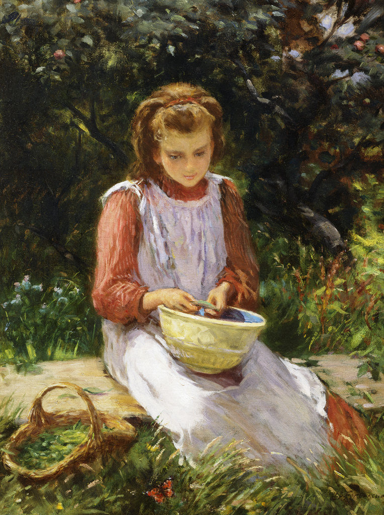 Detail of Shelling Peas by William Banks Fortescue