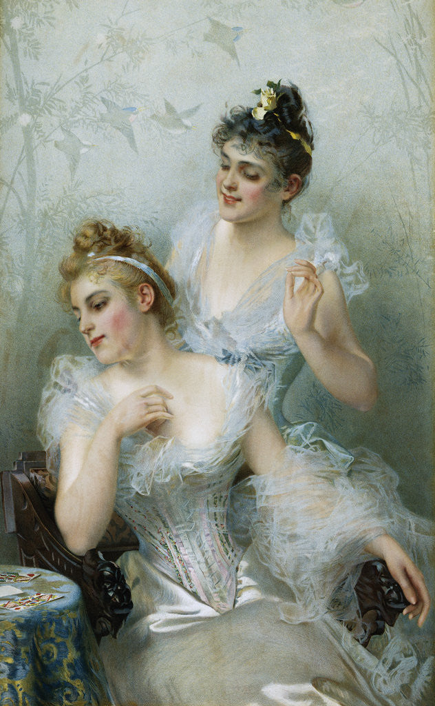 Detail of Lucky in Love by Vittorio Matteo Corcos